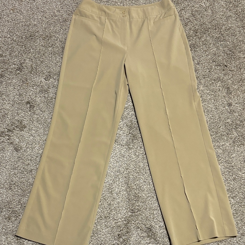 New York & Company Beige Wide-Leg Pants